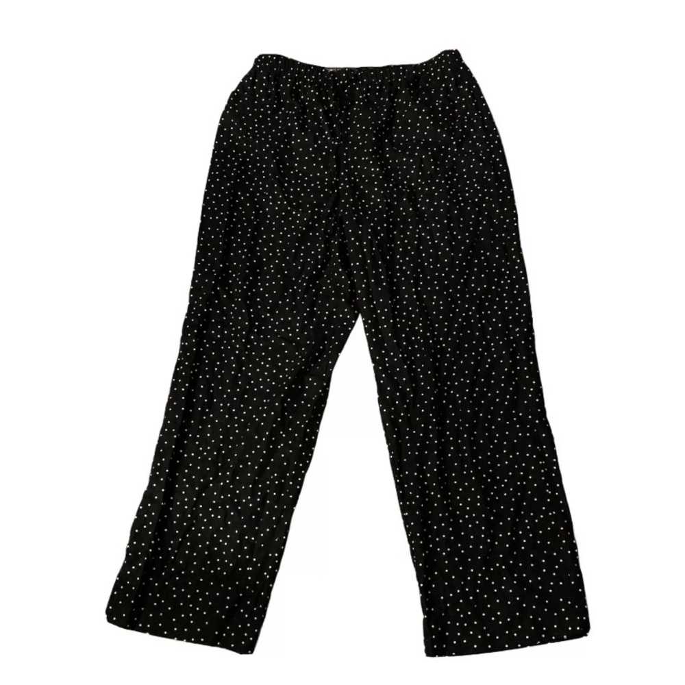 Who What Wear Polka Dot Wide Leg Natural Waist
